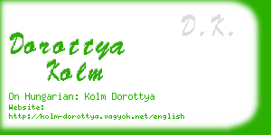 dorottya kolm business card